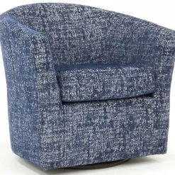 Hot Kirklands Home Swivel Barrel Accent Chair Blue