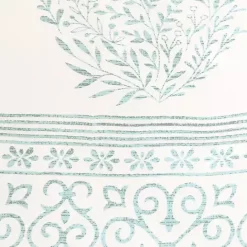 Sale Kirklands Home Blue Teardrop Leaves Curtain Panel Set, 84 in.