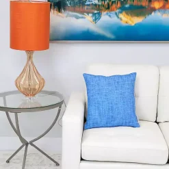 Sale Kirklands Home Textured Velvet Pillow Blue