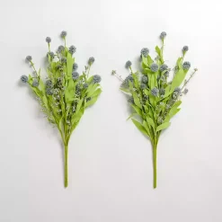 Best Kirklands Home Thistle and Berry Bouquets, Set of 2 Blue