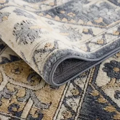 Sale Kirklands Home Blue Tile Border Area Rug, 8x10