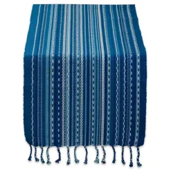 Sale Kirklands Home Blue Tonal Stripe Table Runner