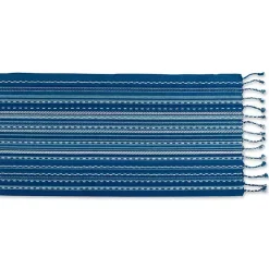 Sale Kirklands Home Blue Tonal Stripe Table Runner