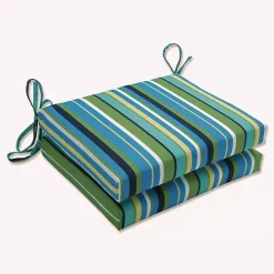 Best Kirklands Home Blue Topanga Square Seat Cushions, Set of 2