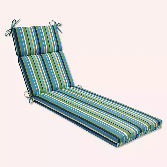 Online Kirklands Home Blue Topanga Striped Outdoor Chaise Cushion