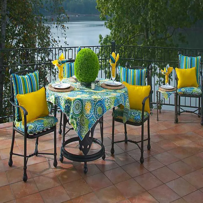 Clearance Kirklands Home Blue Topanga Striped Outdoor Pillows, Set of 2