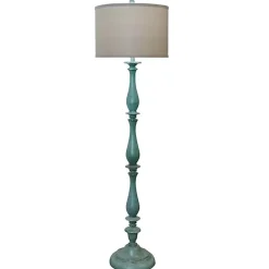 Sale Kirklands Home Blue Traditional Avignon Floor Lamp Tan