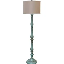 Sale Kirklands Home Blue Traditional Avignon Floor Lamp Tan