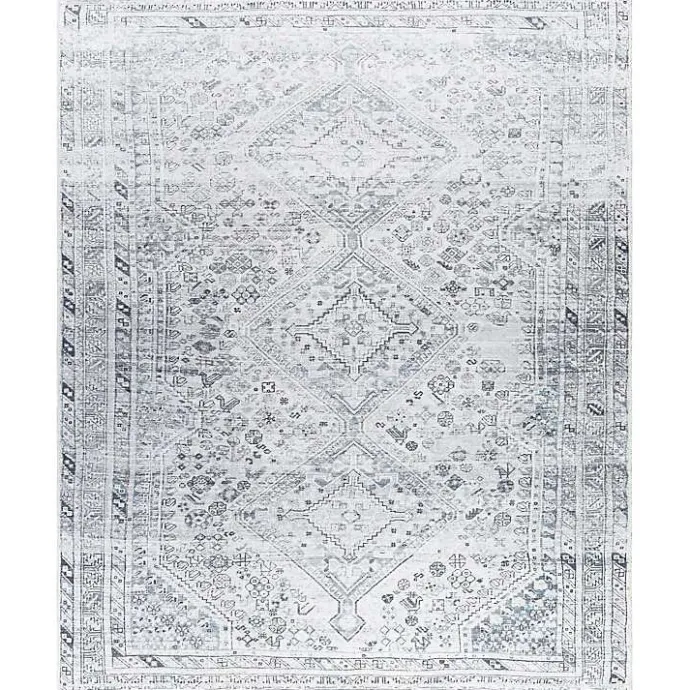 Sale Kirklands Home Traditional Washable Area Rug, 8x12 Blue