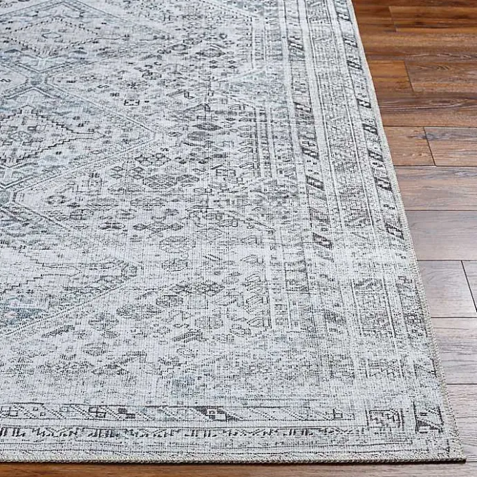 Sale Kirklands Home Traditional Washable Area Rug, 8x12 Blue