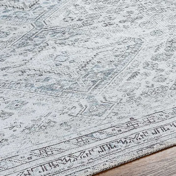 Sale Kirklands Home Traditional Washable Area Rug, 8x12 Blue