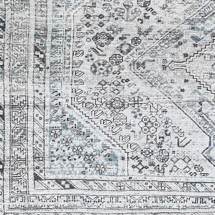 Sale Kirklands Home Traditional Washable Area Rug, 8x12 Blue