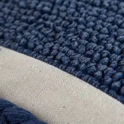 Discount Kirklands Home Tufted Macrame Tassels Lumbar Pillow Blue