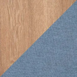 New Kirklands Home Upholstered Ottomans with Tray Tops, Set of 2 Blue