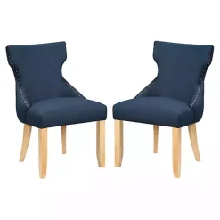 Online Kirklands Home Upholstered Wingback Dining Chairs, Set of 2 Blue