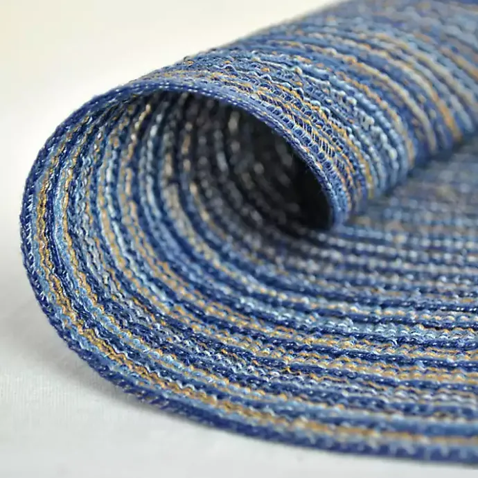 Sale Kirklands Home Variegated Round Placemats, Set of 6 Blue