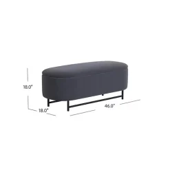 Sale Kirklands Home Velvet Metal Storage Bench Blue