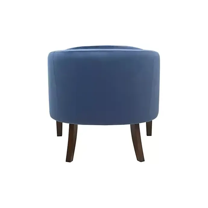 Sale Kirklands Home Velvet Tufted Midcentury Modern Accent Chair Blue