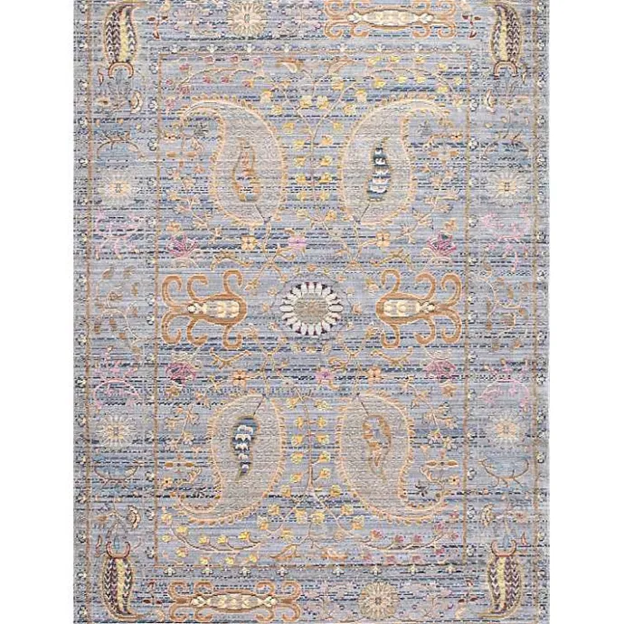Outlet Kirklands Home Blue Vintage Killian Area Rug, 5x8