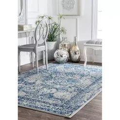 Sale Kirklands Home Blue Vintage Odell Area Rug, 5x7