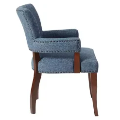 Outlet Kirklands Home Warms Nailhead Trim Dining Chair Blue