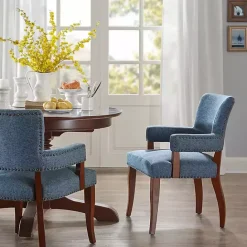 Outlet Kirklands Home Warms Nailhead Trim Dining Chair Blue