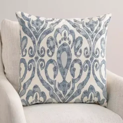 Discount Kirklands Home Blue Washed Ikat Pillow, 22 in.