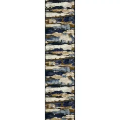 Sale Kirklands Home Blue Watercolor Abstract Runner, 2x8