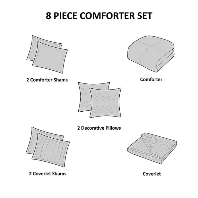 Hot Kirklands Home Blue Watercolor 8-pc. Full/Queen Comforter Set