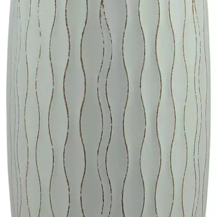 Outlet Kirklands Home Wave Wood Vase, 16 in. Blue