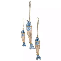 Best Kirklands Home Blue Wood Fish Hanging Wall Plaques, Set of 3