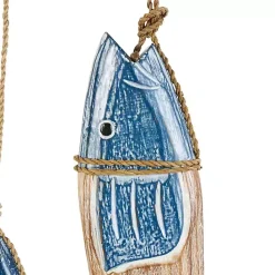 Best Kirklands Home Blue Wood Fish Hanging Wall Plaques, Set of 3