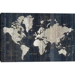 Sale Kirklands Home World Map Canvas Art Print Blue