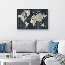Sale Kirklands Home World Map Canvas Art Print Blue