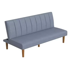Kirklands Home Woven Channel Convertible Sofa Blue