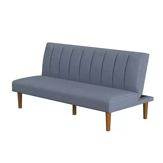 Kirklands Home Woven Channel Convertible Sofa Blue