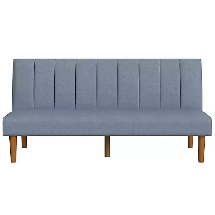 Kirklands Home Woven Channel Convertible Sofa Blue
