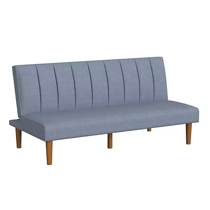 Kirklands Home Woven Channel Convertible Sofa Blue