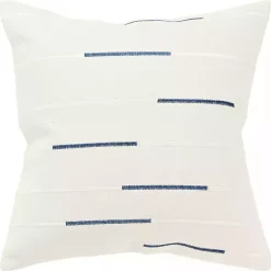 Clearance Kirklands Home Blue Woven Lines Throw Pillow