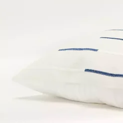 Clearance Kirklands Home Blue Woven Lines Throw Pillow