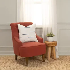 Clearance Kirklands Home Blue Woven Lines Throw Pillow