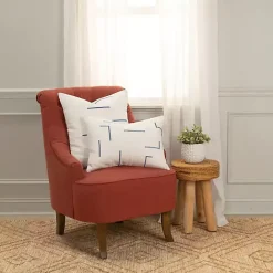 Clearance Kirklands Home Blue Woven Lines Throw Pillow