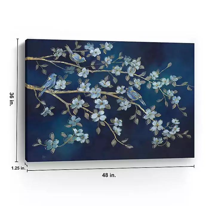 Best Kirklands Home bird Conference Giclee Canvas Print, 48x36 in. Blue