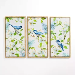 Sale Kirklands Home Bluebird Paradise Framed Canvas Prints, Set of 3