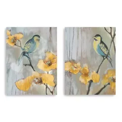 Online Kirklands Home Bluebirds and Blossoms Canvas Art Prints, Set of 2