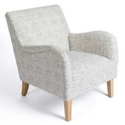 Discount Kirklands Home Blue-Grey Houndstooth 2-pc. Chair and Ottoman Set