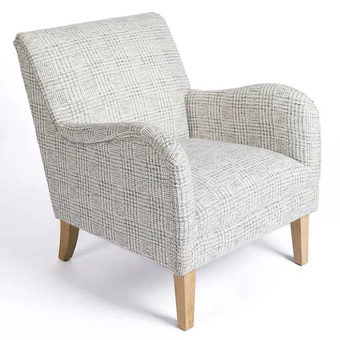 Discount Kirklands Home Blue-Grey Houndstooth 2-pc. Chair and Ottoman Set