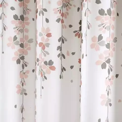 Clearance Kirklands Home Blush and Gray Weeping Flower Shower Curtain Pink