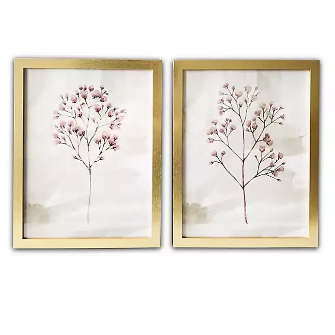 Clearance Kirklands Home Blush Branches Framed Art Prints, Set of 2
