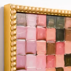 Clearance Kirklands Home Blush Checkerboard Framed Canvas Art Print